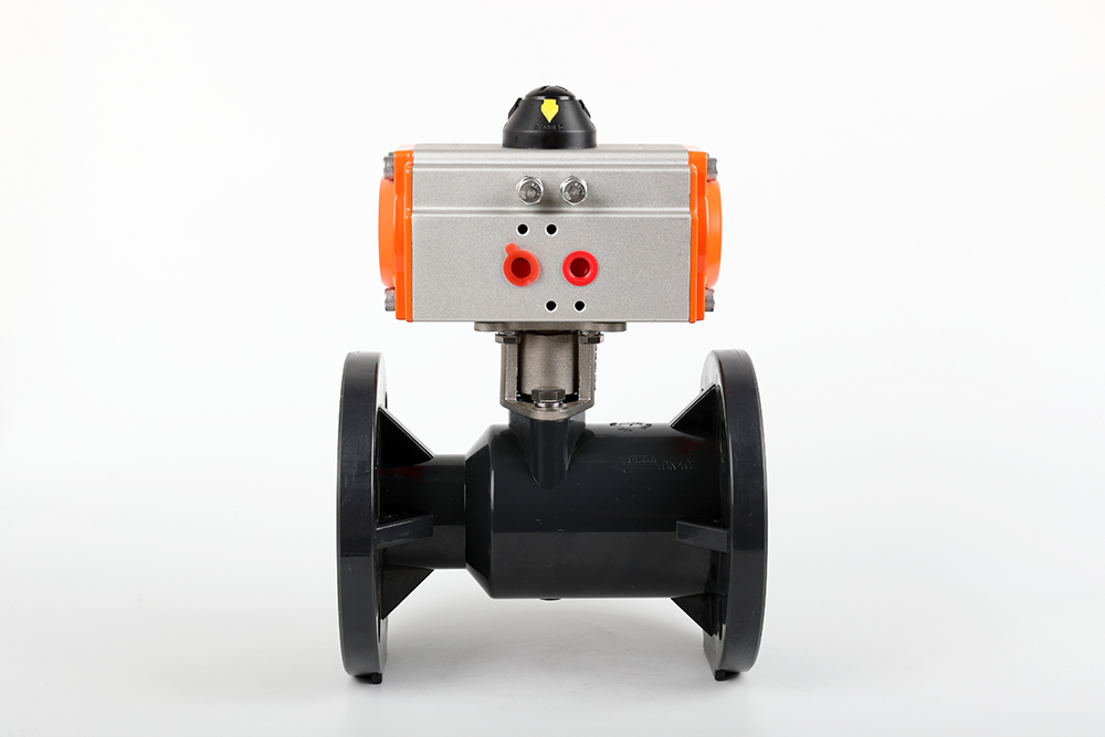 西青气动法兰一体球阀